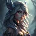 Alluring matte portrait of a beautiful Sona from League of Legends in the style of Stefan Kostic, 8k, High Definition, Highly Detailed, Intricate, Half Body, Realistic, Sharp Focus, Fantasy, Elegant