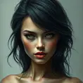 Alluring portrait of a stunningly beautiful woman, 8k, Ultra Detailed, Half Body, Perfect Face, Matte Painting, Photo Realistic