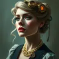 Steampunk portrait of Grace Kelly, Highly Detailed, Intricate, Artstation, Beautiful, Digital Painting, Sharp Focus, Concept Art, Elegant