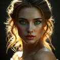 Alluring matte portrait of a beautiful Seraphine, 8k, Highly Detailed, Intricate, Half Body, Realistic, Sharp Focus, Volumetric Lighting, Fantasy, Elegant by Stanley Artgerm Lau, WLOP