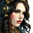 Steampunk portrait of Lana Del Rey, Highly Detailed, Intricate, Artstation, Beautiful, Digital Painting, Sharp Focus, Concept Art, Elegant