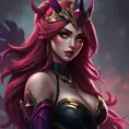 Alluring matte portrait of a beautiful Miss Fortune from League of Legends in the style of Stefan Kostic, 8k, High Definition, Highly Detailed, Intricate, Half Body, Realistic, Sharp Focus, Fantasy, Elegant