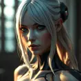 Alluring portrait of a beautiful A2 from Nier Automata, Highly Detailed, Full Body, Bokeh effect, Photo Realistic, Sharp Focus by Stefan Kostic