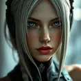 Alluring portrait of a beautiful A2 from Nier Automata, Highly Detailed, Full Body, Bokeh effect, Photo Realistic, Sharp Focus by Stefan Kostic