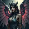 Alluring matte portrait of a beautiful Nidalee with wings, 8k, Highly Detailed, Intricate, Half Body, Realistic, Sharp Focus, Volumetric Lighting, Fantasy, Elegant by Stanley Artgerm Lau, Alphonse Mucha, WLOP