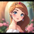 Anime portrait of a beautiful disney princess, Sharp Focus, Anime, Cartoon