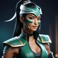 Alluring matte half body portrait of a beautiful Akali wearing tight leather, 8k, Highly Detailed, Intricate, Realistic, Sharp Focus, Volumetric Lighting, Fantasy, Elegant by Stefan Kostic