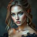 Alluring matte portrait of a beautiful Seraphine, 8k, Highly Detailed, Intricate, Half Body, Realistic, Sharp Focus, Volumetric Lighting, Fantasy, Elegant by Stanley Artgerm Lau, WLOP