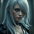 Alluring matte portrait of a beautiful A2 from Nier Automata, Highly Detailed, Full Body, Bokeh effect, Photo Realistic, Sharp Focus by Stefan Kostic