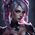 Alluring matte portrait of a beautiful Quinn from League of Legends, Highly Detailed, Half Body, Realistic, Sharp Focus, Volumetric Lighting