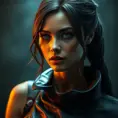 Alluring matte portrait of a beautiful Nidalee in leather, 8k, Highly Detailed, Intricate, Half Body, Realistic, Sharp Focus, Volumetric Lighting, Fantasy, Elegant by Stanley Artgerm Lau, Alphonse Mucha, WLOP, Stefan Kostic