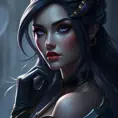 Alluring matte portrait of a beautiful Vayne from League of Legends in the style of Stefan Kostic, 8k, High Definition, Highly Detailed, Intricate, Half Body, Realistic, Sharp Focus, Fantasy, Elegant