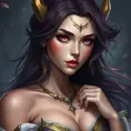 Alluring matte portrait of a beautiful Lyx from League of Legends in the style of Stefan Kostic, 8k, High Definition, Highly Detailed, Intricate, Half Body, Realistic, Sharp Focus, Fantasy, Elegant