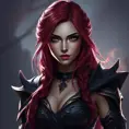 Alluring matte portrait of a beautiful Katarina from League of Legends in the style of Stefan Kostic, 8k, High Definition, Highly Detailed, Intricate, Half Body, Realistic, Sharp Focus, Fantasy, Elegant