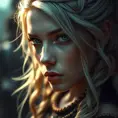 Alluring highly detailed matte portrait of a beautiful Aloy with shimmering hair in the style of Stefan Kostic, 8k, High Definition, Highly Detailed, Intricate, Half Body, Realistic, Sharp Focus, Fantasy, Elegant