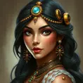 Steampunk portrait of Princess Jasmine, Highly Detailed, Intricate, Artstation, Beautiful, Digital Painting, Sharp Focus, Concept Art, Elegant