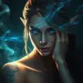 Matte portrait of Princess Zelda with tattoos, 8k, Highly Detailed, Powerful, Alluring, Artstation, Magical, Digital Painting, Photo Realistic, Sharp Focus, Volumetric Lighting, Concept Art by Stanley Artgerm Lau, Greg Rutkowski