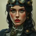 Steampunk portrait of Jennifer Connelly, Highly Detailed, Intricate, Artstation, Beautiful, Digital Painting, Sharp Focus, Concept Art, Elegant