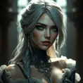 Alluring matte portrait of a beautiful A2 from Nier Automata in the style of Stefan Kostic, 8k, Highly Detailed, Intricate, Half Body, Realistic, Sharp Focus, Volumetric Lighting, Fantasy, Elegant by Stanley Artgerm Lau, Greg Rutkowski