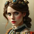 Steampunk portrait of Emma Watson, Highly Detailed, Intricate, Artstation, Beautiful, Digital Painting, Sharp Focus, Concept Art, Elegant