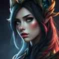 Alluring matte portrait of a beautiful Sona from League of Legends in the style of Stefan Kostic, 8k, High Definition, Highly Detailed, Intricate, Half Body, Realistic, Sharp Focus, Fantasy, Elegant