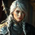 Alluring full body portrait of a beautiful Ciri in Witcher 3 armor, 8k, Highly Detailed, Intricate, Photo Realistic, Sharp Focus, Volumetric Lighting, Fantasy, Elegant