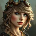 Steampunk portrait of Taylor Swift, Highly Detailed, Intricate, Artstation, Beautiful, Digital Painting, Sharp Focus, Concept Art, Elegant