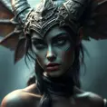 Alluring matte portrait of a beautiful Nidalee in the style of Stefan Kostic, 8k, Highly Detailed, Intricate, Half Body, Realistic, Sharp Focus, Volumetric Lighting, Fantasy, Elegant by Stanley Artgerm Lau, Greg Rutkowski