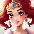 A matte portrait of a disney princess, 4k, 8k, Highly Detailed, Anime, Cartoon