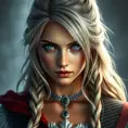 Alluring full body portrait of a beautiful Ciri in Witcher 3 style, 8k, Highly Detailed, Intricate, Photo Realistic, Sharp Focus, Volumetric Lighting, Fantasy, Elegant