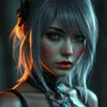 Alluring matte portrait of a beautiful 2B from Nier Automata, Highly Detailed, Full Body, Bokeh effect, Photo Realistic, Sharp Focus by Stefan Kostic