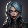 Matte portrait of the beautiful Samira from League of Legends, Highly Detailed, Intricate, Realistic, Volumetric Lighting, Elegant by Stefan Kostic