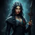 Alluring full body portrait of a beautiful Yennefer in Witcher 3 style as a mage, 8k, Highly Detailed, Intricate, Photo Realistic, Sharp Focus, Volumetric Lighting, Fantasy, Elegant