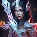 Alluring matte portrait of a beautiful Fiora from League of Legends in white, Highly Detailed, Intricate, Half Body, Realistic, Sharp Focus, Volumetric Lighting, Fantasy, Elegant by Stanley Artgerm Lau