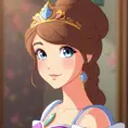 Anime portrait of a beautiful disney princess, Sharp Focus, Anime, Cartoon