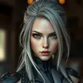 Alluring matte portrait of a beautiful A2 from Nier Automata, Highly Detailed, Full Body, Bokeh effect, Photo Realistic, Sharp Focus by Stefan Kostic