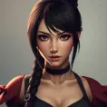 Matte portrait of Tifa Lockhart, Highly Detailed, Beautiful, Photo Realistic, Sharp Focus, Elegant