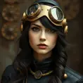 Steampunk portrait of Cassandra Cain, Highly Detailed, Beautiful, Photo Realistic, Sharp Focus, Elegant