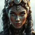 Steampunk portrait of Nidalee, Highly Detailed, Beautiful, Photo Realistic, Sharp Focus, Elegant