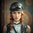 Steampunk portrait of Emily Blunt, Highly Detailed, Beautiful, Photo Realistic, Sharp Focus, Elegant