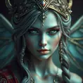 Alluring matte portrait of the beautiful goddess Ker in the style of Stefan Kostic, 8k, Highly Detailed, Intricate, Realistic, Sharp Focus, Volumetric Lighting, Fantasy, Elegant by Stanley Artgerm Lau, Alphonse Mucha, WLOP