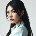 Matte portrait of Tifa Lockhart in white in the style of Stefan Kostic, Highly Detailed, Beautiful, Sharp Focus, Elegant by WLOP