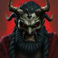 Matte portrait of a fierce Hades, god of the underworld, Highly Detailed, Hyper Detailed, Powerful, Artstation, Vintage Illustration, Digital Painting, Sharp Focus, Smooth, Concept Art