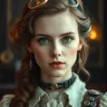 Steampunk portrait of Emma Watson, Highly Detailed, Beautiful, Photo Realistic, Sharp Focus, Elegant