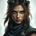 Steampunk portrait of Kassandra from Assassin Creed, Highly Detailed, Beautiful, Photo Realistic, Sharp Focus, Elegant