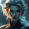 Alluring matte portrait of a beautiful Storm from Xmen in the style of Stefan Kostic, 8k, Highly Detailed, Intricate, Half Body, Realistic, Sharp Focus, Volumetric Lighting, Fantasy, Elegant by Stanley Artgerm Lau