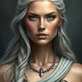 Portrait of Ciri as Amazon Viking Athena, Highly Detailed, Intricate, Sharp Focus, Smooth, Elegant