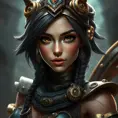 Steampunk portrait of Nidalee from League of Legends, Highly Detailed, Beautiful, Photo Realistic, Sharp Focus, Elegant