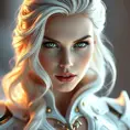 Alluring matte portrait of a beautiful Emma Frost: from Xmen in the style of Stefan Kostic, 8k, Highly Detailed, Intricate, Half Body, Realistic, Sharp Focus, Volumetric Lighting, Fantasy, Elegant by Stanley Artgerm Lau