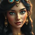 Steampunk portrait of Princess Jasmine, Highly Detailed, Beautiful, Photo Realistic, Sharp Focus, Elegant